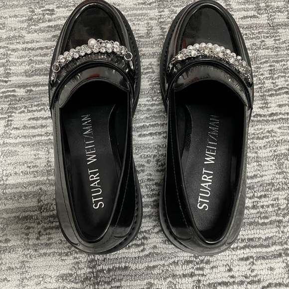 Stuart Weitzman platform, embellished loafers. Worn one time. - Picture 3 of 4
